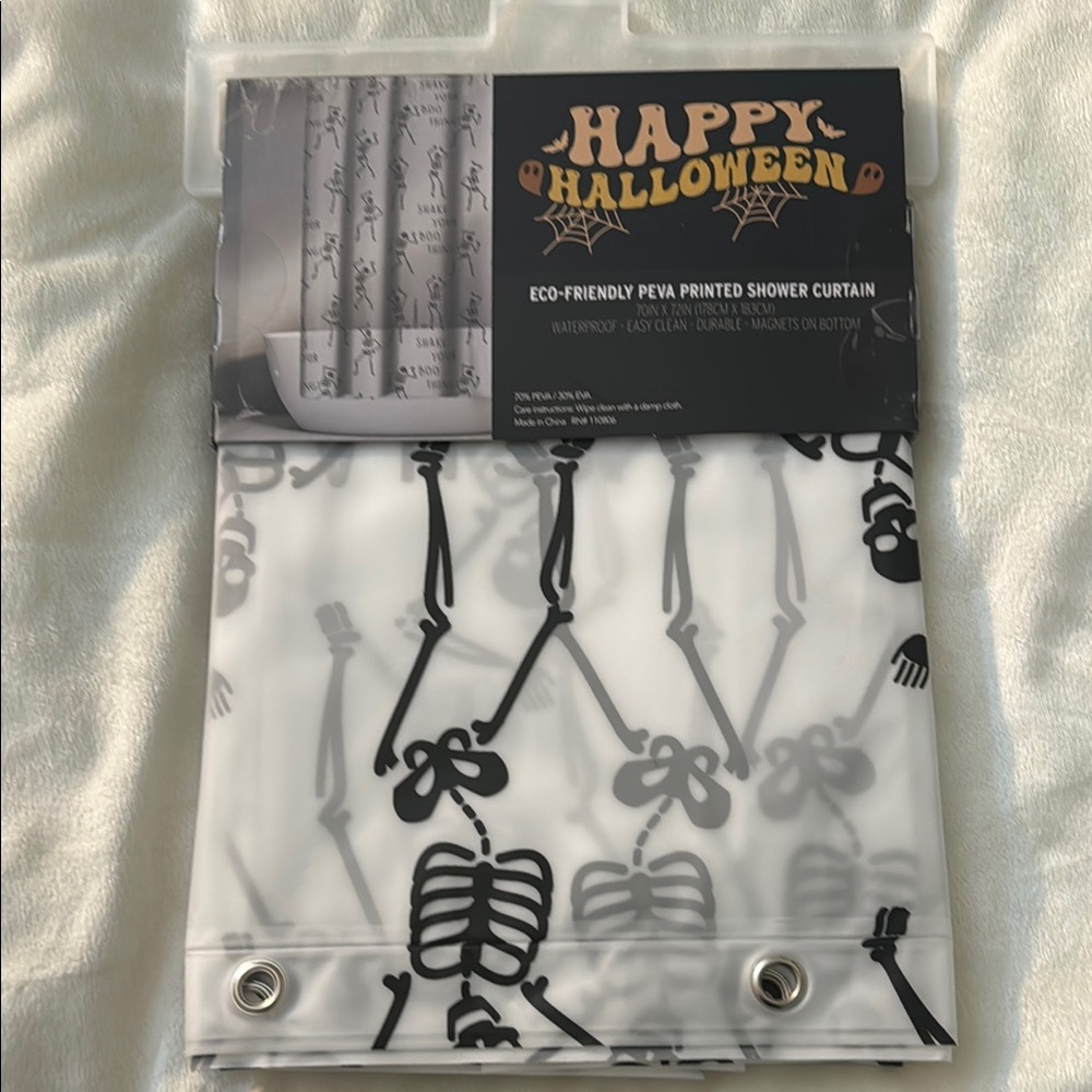 Halloween Skeleton Shower Curtain